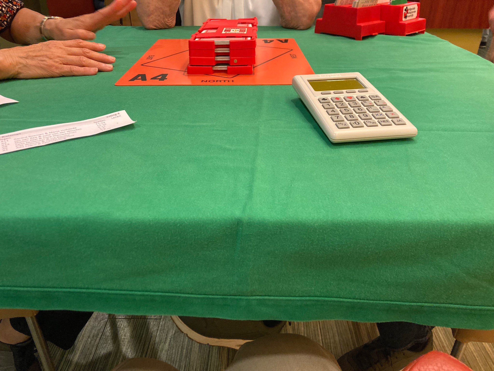 Bridgers aan tafel